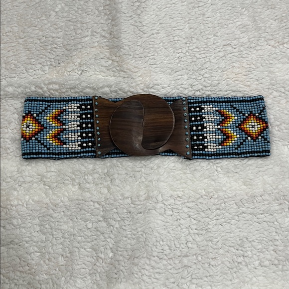 Hand beaded Aztec Belt - Picture 4 of 6